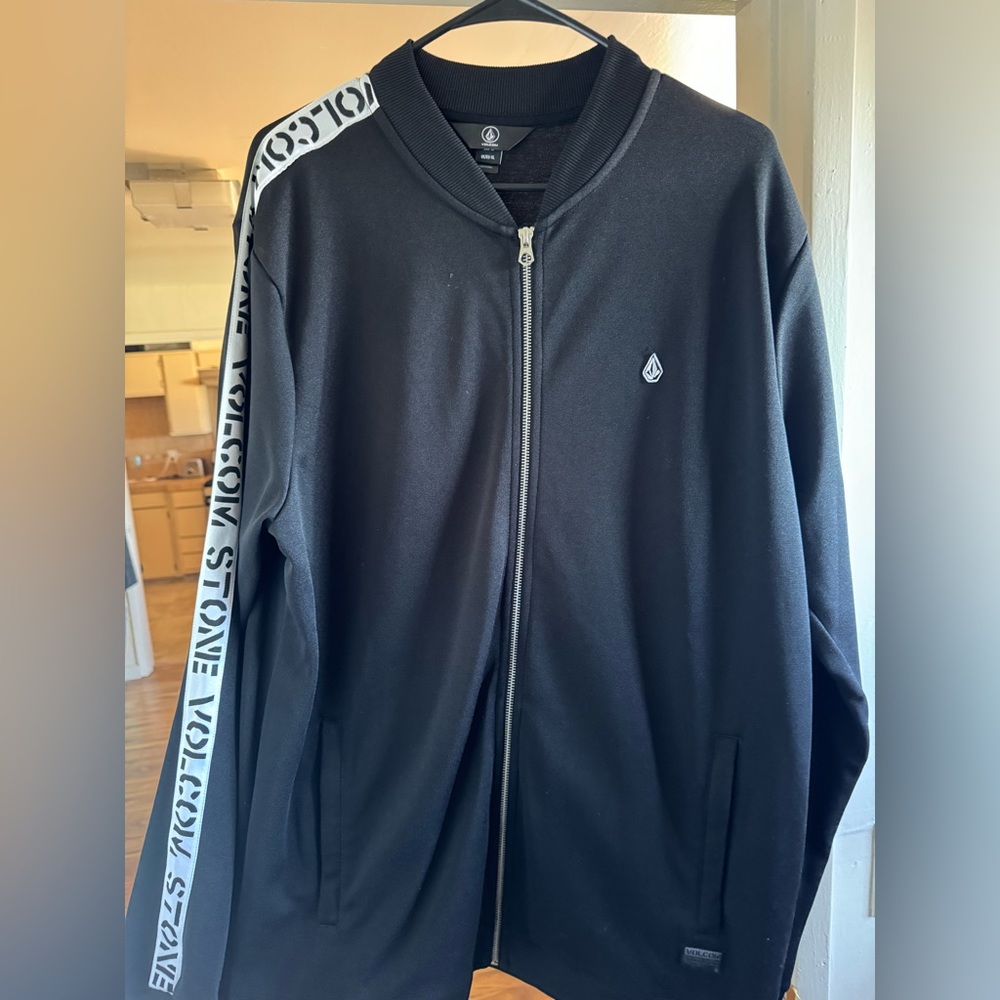 Black Volcom Zip-up Jacket